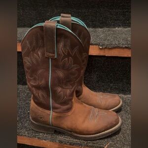 Ariat Women’s brown and teal western boots